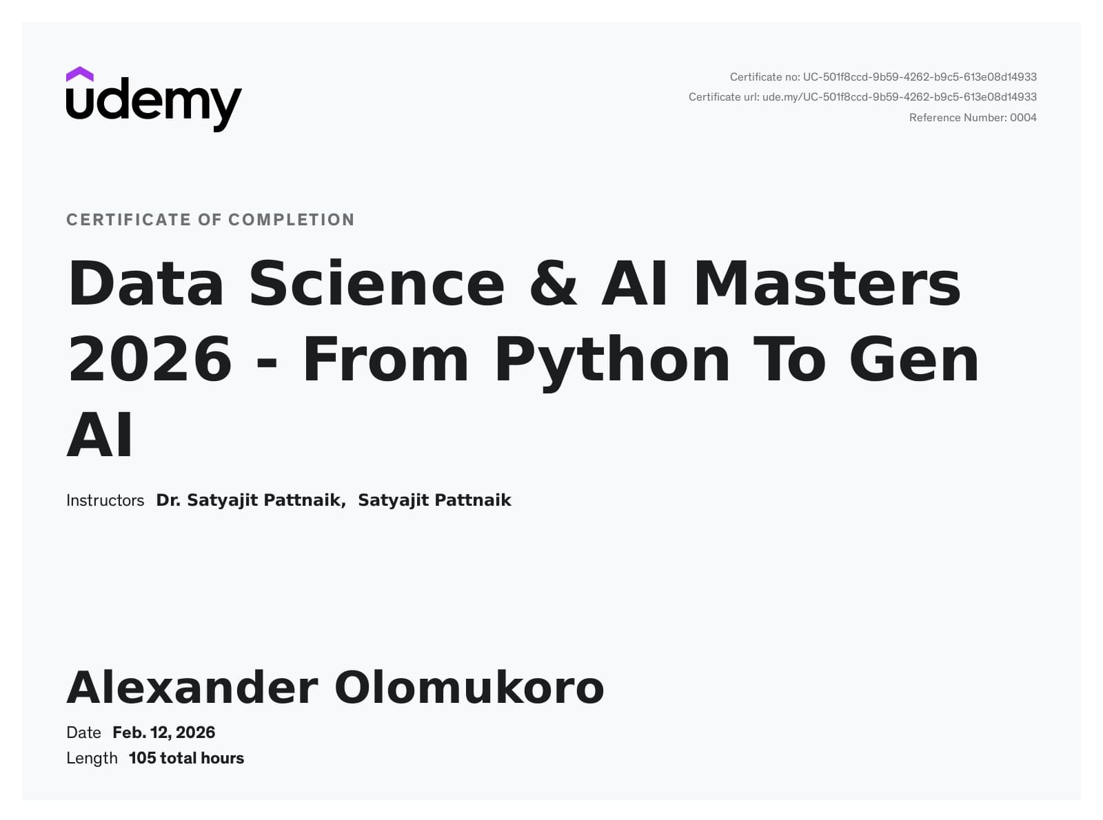 Data Science and AI Masters 2026